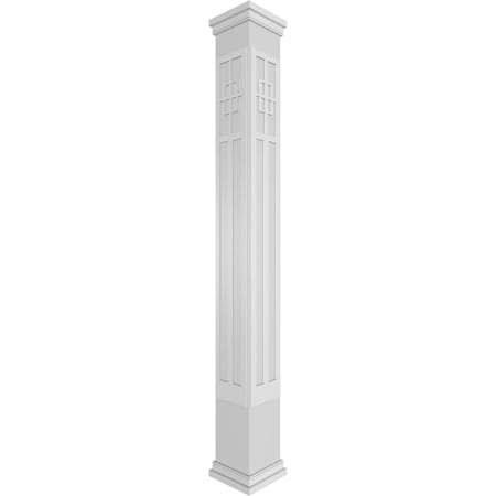 Ekena Millwork Craftsman Classic Square Non-Tapered San Antonio Mission Style Fretwork Column CC0809ENSADPRPR